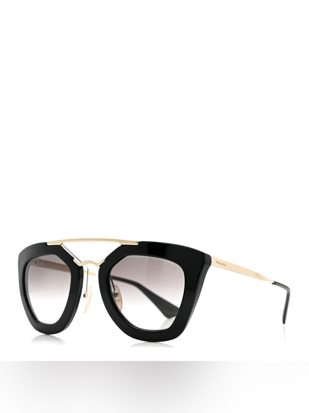 Prada Black Acetate Cinema Sunglasses SPR 09Q Black